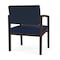 Lesro Lenox Wood Wide Guest Chair Wood Frame, Mocha, RF Blueberry Back, MD Ink Seat LW1201 - alternate 2